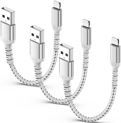 1.5ft iPhone Charging Cable Short, 3-Pack Braided USB A to Lightning Cord CarPlay [MFi Certified] Compatible with Apple iPhone 14 13 12 11 Pro/Max/Mini Xs SE2, Short Lightning Cable for Car - Image 6