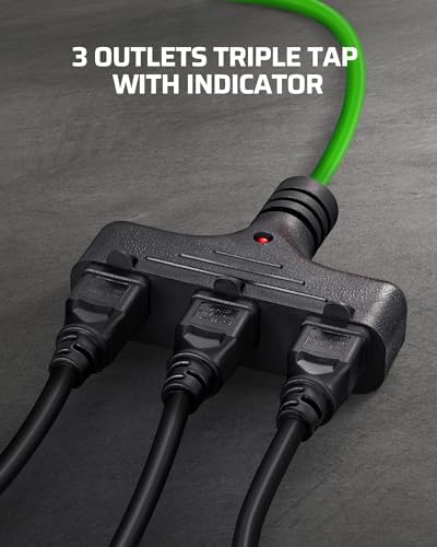 DEWENWILS 30FT Extension Cord Reel, 16/3 Gauge SJTW Power Cord, Retractable Cord Reel with 3 Outlets, Ceiling/Wall Mount for Garage, Workshop, 10A Circuit Breaker, Metal Plate, UL Listed, Green - Image 7