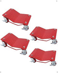 Garvee Car Dolly Set of 4 with 6000 LBS Capacity, Carbon Steel Heavy Duty Car Mover Wheel Dollies with Antiskid Plate & 360 Degree Rotatable Wheel, 16 in *13 in, Red by Garvee