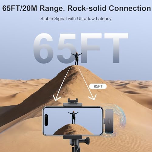 Bulatry 2-Pack Wireless Mini Lavalier Microphone for iPhone,Android Phone - 65ft Cordless Clip on Mics with Noise Reduction 6H Working Time for Video Recording - Image 6