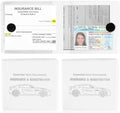 UYYE Car Registration & Insurance Card Holder, 2-Pack - White, Waterproof, 4-Compartment, Unisex-Adults Car Organizer by UYYE