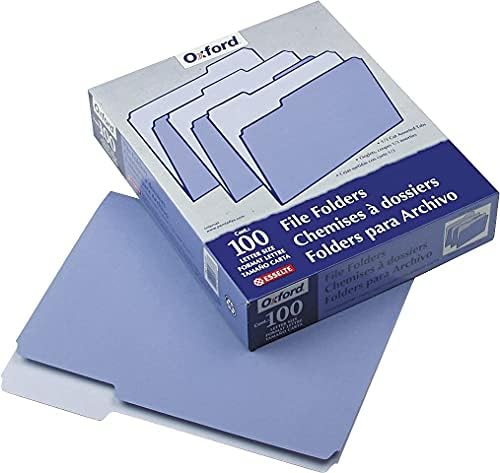 Pendaflex Colored File Folders, 100 Pack, Letter Size (8.5" x 11"), Durable Purple Folders, 3 Tabs for Easy Labeling, Colorful School, Office & Home Document Organization - Image 2