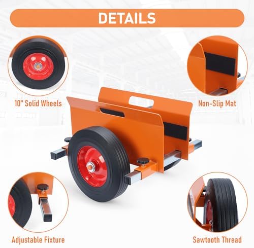 AIWFL Panel Dolly Heavy Duty 1100LBS Door Dolly Cart with 10" Solid Wheels - Image 6