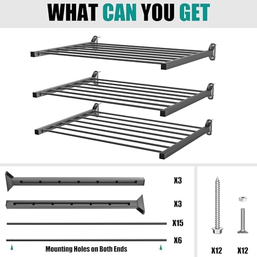 EVERHANGER Wall Mount Garage Storage Shelves Organizer Heavy Duty 33"x 24" - Image 3