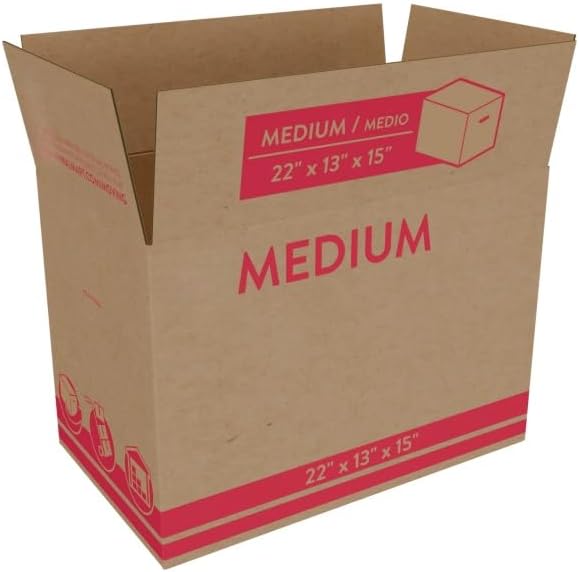 Medium Moving Boxes 10 Pack, 22x13x15.5" Corrugated Cardboard Boxes - Image 2