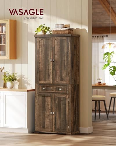 VASAGLE Pantry Cabinet, Freestanding Tall Cupboard with a Drawer - Image 2