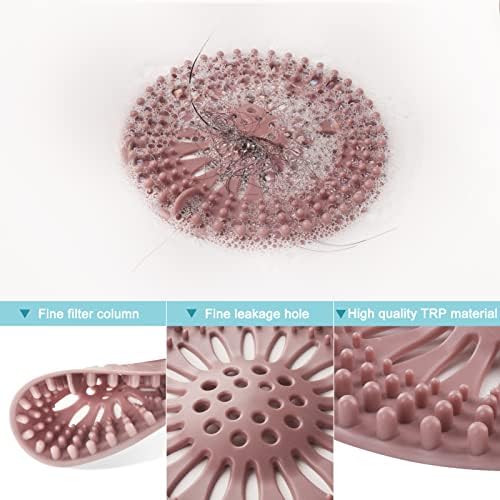 Gotega 5 Pack Sink Drain Strainer, Hair Catcher for Bathroom Tub Shower - Image 3