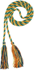 Tassel Depot Graduation Honor Cord - Teal/Orange/Maize - Every School Color Available - Made In Usa by TasselDepot