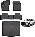 AIPOIL® Floor Mats & Cargo Liner Set for 2022-2025 2026 Toyota Corolla Cross FWD (Not for Hybrid) All Weather Protection TPE Anti-Slip Automotive Full Set Accessories - Black by AIPOIL