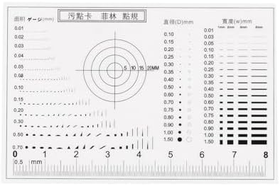 HARFINGTON High Precision SEC Size Estimation Chart 8cm 0.2mm for Diameter by HARFINGTON
