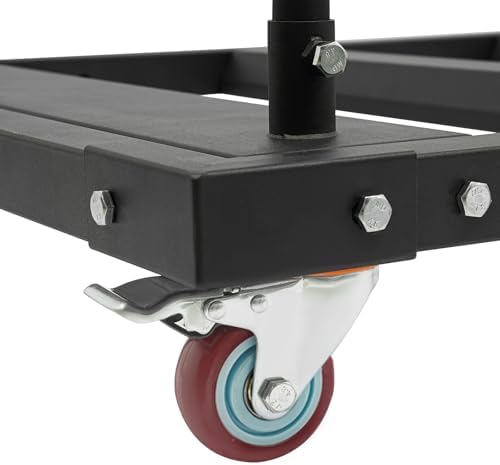 Material Handling Truck, Free Standing Large Capacity Rolling Cart, Adjustable Heavy Duty Table Trolley Desk Trolley, Steel Folding Table Cart, 29.1*45.3*38.6in Folding Table Trolley for Heavy Boxes - Image 6