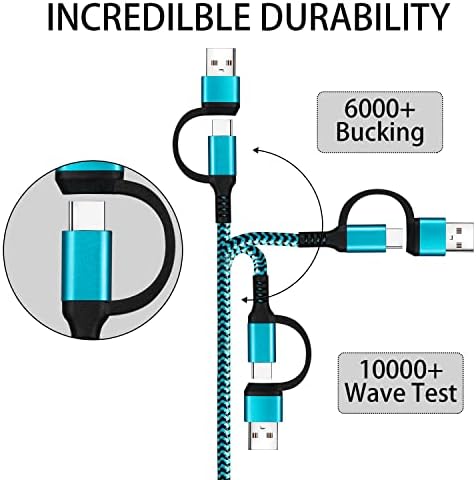 USB C to C Cable, 3 Pack 6ft Fast Charging Cord, 2-in-1 USB-A/C to C Cable - Image 2
