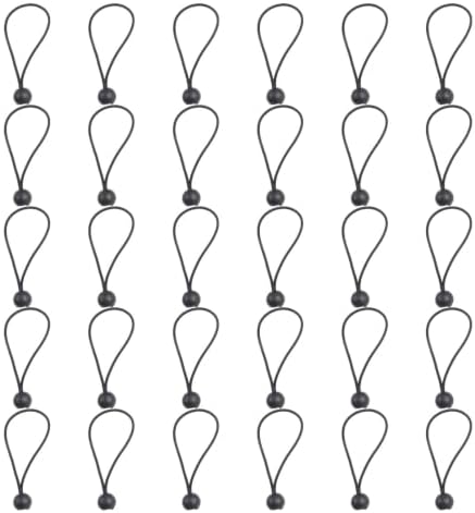 Elastic Tarp Tie Down Ropes with Ball Tensioners for Secure Tent Setup by Unknown