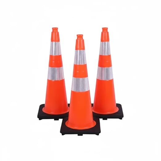 3 Pack 28" Inch Orange Traffic Safety Cones by TRAFFIC+KONTROL