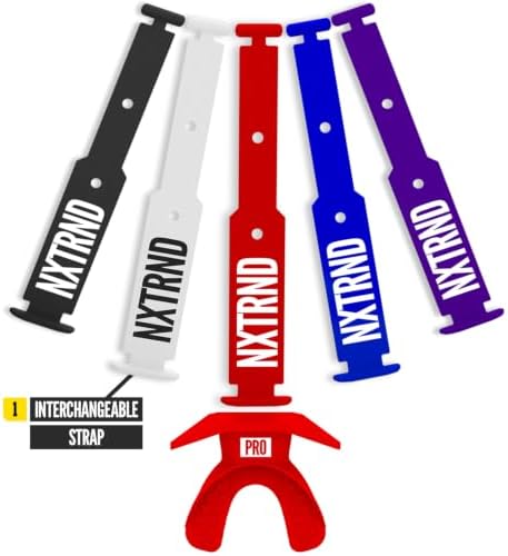 Nxtrnd One Pro Football Mouth Guard, Interchangeable Strap, Fits Adult & Youth (Red) - Image 4