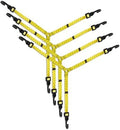 Lucky Straps 4 Pack 3 Way Flat Adjustable Bungee Cords with Hooks by LuckyStraps