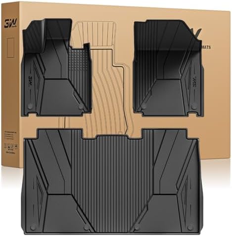 3W Floor Mats for Tesla Cybertruck 2023 2024 2025 2026,TPE All Weather Liner by 3W