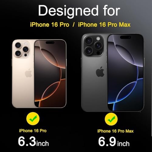 Ferilinso 6 Pack Camera Lens Protector for iPhone 16 Pro Max/iPhone 16 Pro - Image 2