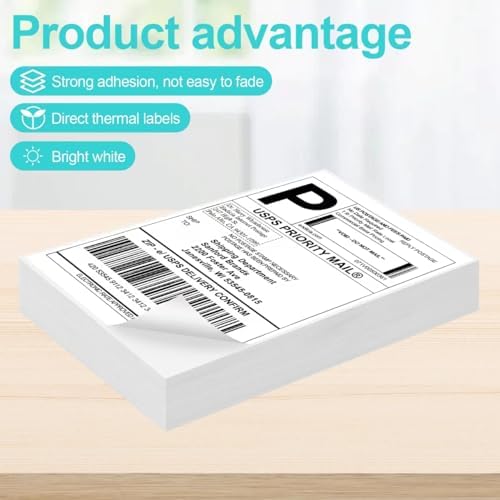 Joyberg 4x6 Thermal Labels 2000 PCS, Shipping Labels, Strong Adhesive Thermal Label, White Printer Paper/Label - Image 3