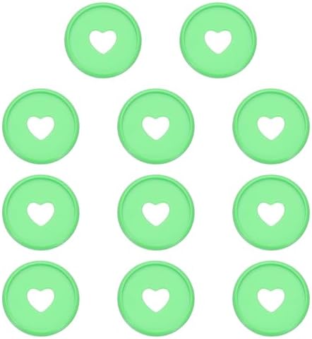 PATIKIL 28mm Plastic Book Binding Discs, 11 Pack Discbound Expansion Discs Heart Binder Rings for DIY Notebook Planner, Green by PATIKIL