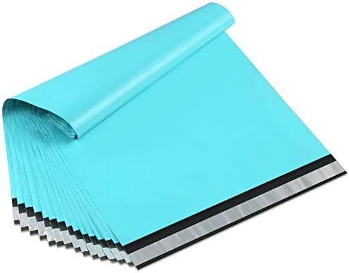 UCGOU Poly Mailers 12x15.5 Inch Teal 100 Pack Medium Shipping Bags #5 Strong Thick Mailing Envelopes Self Sealing Adhesive Waterproof and Tear Proof Boutique Packaging Postal for Clothing by UCGOU