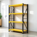 Heavy Duty Warehouse Shelving 4-Tier Industrial Steel Storage Shelves, 2600LB Capacity Per Shelf, Adjustable Shelves for Garage/Factory/Commercial Use (Yellow and Black, W48*D20*H79) by Unknown