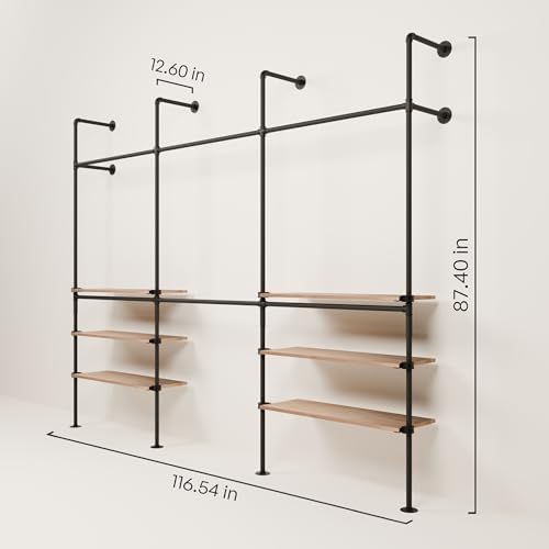 pamo Appendiabiti da Parete con Ripiani – 296x222x32 cm, fino a 460 kg - Image 2