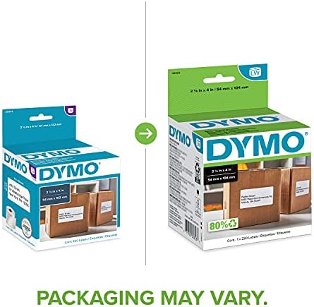 DYMO Authentic LW Shipping Labels, DYMO Labels for LabelWriter Label Printers, 2-1/8" x 4", 1 Roll of 220 - Image 2