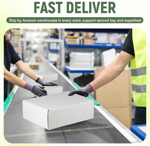 5"x5"x2" Shipping Boxes Set of 3, White Corrugated Cardboard Box Literature Mailer - Image 6