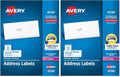 Avery Easy Peel Printable Address Labels with Sure Feed, 1" x 2-5/8" Customizable Stickers, White, 7,500 Blank Mailing Labels, Great for Mailing, Shipping, and More (45160) (Pack of 2) by Avery