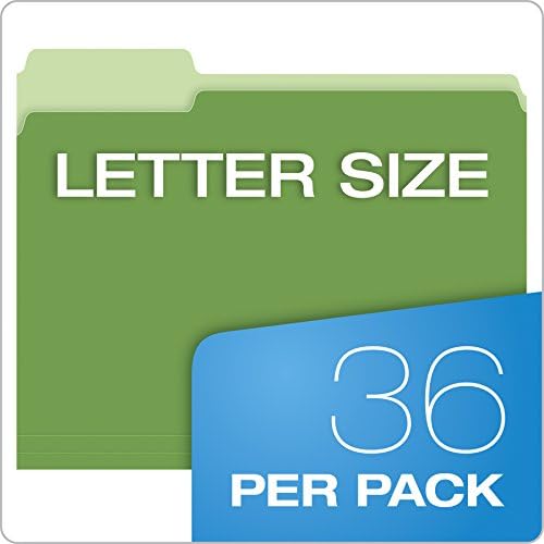 Pendaflex Colored File Folders, 36 Pack, Letter Size (8.5" x 11"), 3 Tabs, Durable Paper, Assorted Colors: Green, Yellow, Red & Blue, Color-Coding for School, Office & Home Document Organization - Image 6