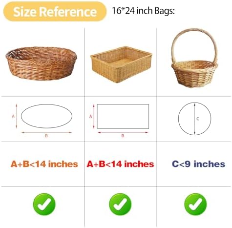 COQOFA 10 Pieces Large Cello/Cellophane Bags 16x 24 Inches Clear Basket Gift Bags Gold Star Printed OPP Plastic Cellophane Wrap for Baskets Gift Packaging with Gold Pull Bows - Image 5