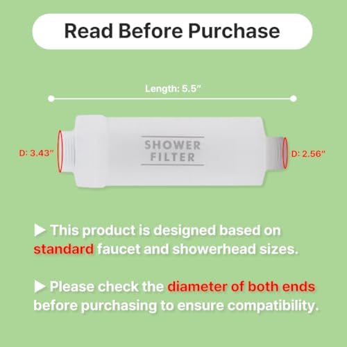 2 Packs Korea Made Shower Filter - Remove Toxic Chemicals, Hard Water & Chlorine - Showerhead Filter for Shower Head - Fits All Shower Types - Superior Water Filtration for Healthier Skin - Image 5