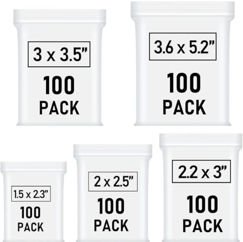 500 Pcs Small Plastic Bags, Mini Baggies, Jewelry Bag Clear Plastic by Wddeevoi