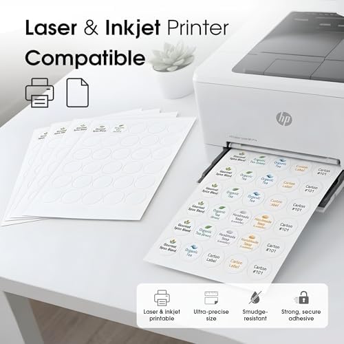 1.5" Circle Labels for Laser & Inkjet, Spartan Industrial Template C003 - Image 4