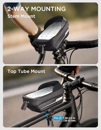 whale fall Waterproof Bike Frame Bag, 1S Quick Release Bike Phone Holder - Image 4