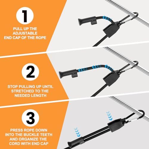 Adjustable Bungee Cords with Hooks 36 inch, 8 Pack - Image 6