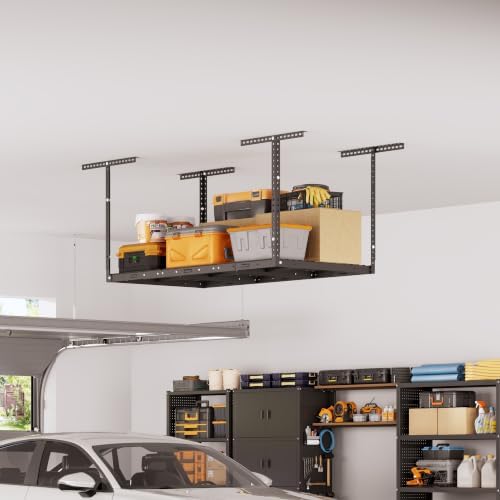 3x6ft Overhead Garage Storage Rack, 450LBS Capacity, Hammertone - Image 2