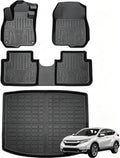 Joruoo-Floor Mats & Upper Cargo Liner for 2017-2022 Honda CRV, All-Weather Heavy Duty TPE Floor Liners Full Coverage Automotive for CR-V Accessories by JORUOOServeyouwellalltheway
