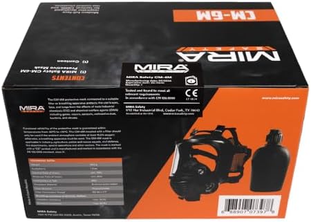 MIRA SAFETY M Certified CBRN Full Face Gas Mask Reusable Respirator Professional Grade (CM-6M Mask WITH Drinking System), 2 Piece Set - Image 3
