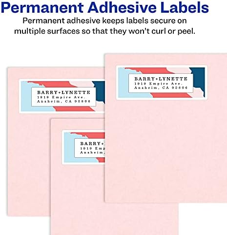 Avery® Easy Peel Printable Address Labels with Sure Feed®, 1-1/3" x 4", White, 1,400 Blank Mailing Labels for Laser Printers (5162) - Image 3