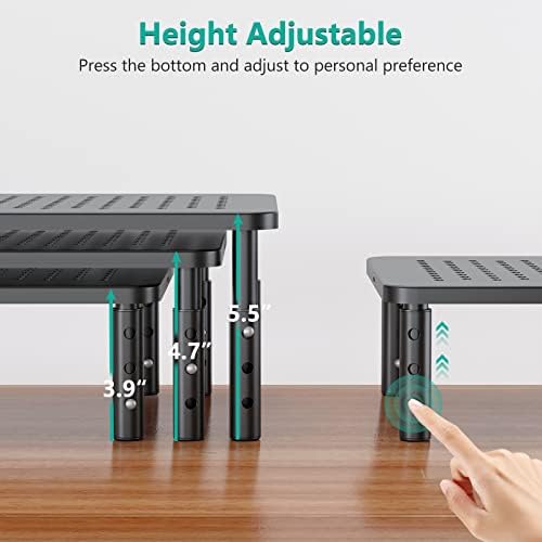 WALI Computer Monitor Stand for Desk, Adjustable Laptop Riser, up to 44 lbs - Image 2
