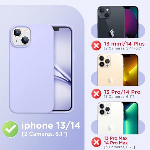 GolbinBox Magnetic for iPhone 13/14 Case, Silicone Cover, Lilac - Image 2
