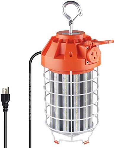 Dephen 130W LED Temporary Work Light - 18200 Lumen, Rugged Steel Safety Guard, Linkable Design, UL Listed, 5 Year Warranty by dephen