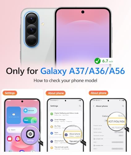 FNTCASE for Galaxy A37/A36 5G Phone Case, Fit for Magsafe, Screen Protector - Image 2
