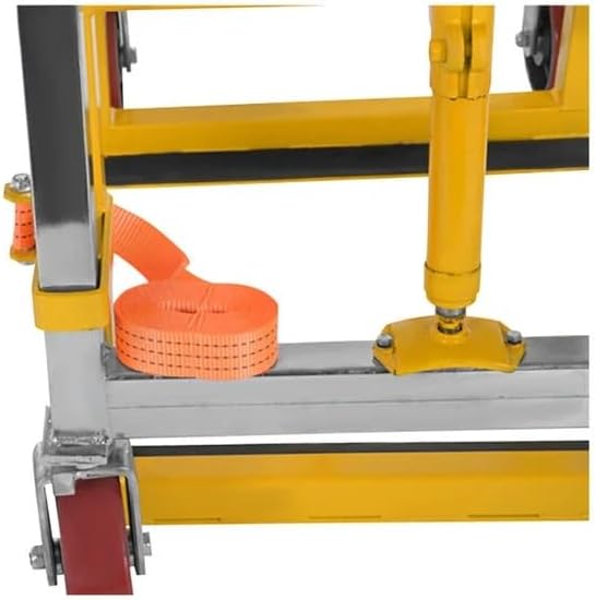 4,000 lb. 2-Piece Yellow Steel Machinery/Vending Machine Transporter with 190" Straps and 6" Casters - Image 2