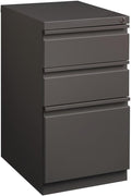 Pemberly Row 3 Drawers 27.75" Vertical Espresso Metal Filing Cabinet Lockable by PEMBERLYROW