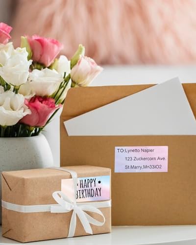 2.25 x 1.25 Thermal Labels - Self-Adhesive Address Shipping Barcode Stickers, Compatible with Rollo & Zebra & MUNBYN, 800 Labels for Printer, Color - Image 3