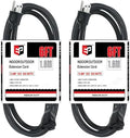 EP 6 FT Outdoor Extension Cord, 16/3 SJTW Heavy Duty Black 2PK, ETL Listed by ENERGYPRO