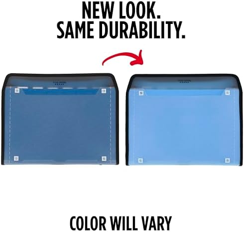 Five Star Expanding File Organizer + Study App, 7-Pocket Accordian File Organizer, Zipper Closure, Holds 8.5" x 11" Paper, Blue (Color May Vary) (350099B) - Image 2